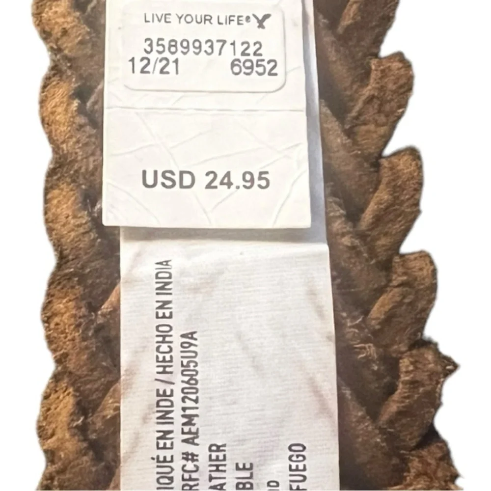 American Eagle‎ Outfitters Men Brown Braided Belt SZ 40 NEW